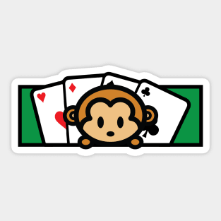 Poker Monkey Sticker